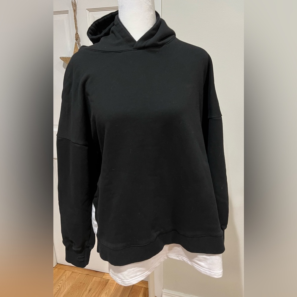 4Tay Gold Unisex/Men’s/Women’s Layered Two-tone Hooded Sweater Hoodie large